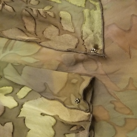 Vintage Laureate  Cropped, High/Low Top, Green Leaf, Cleaned, Size Small, $25 - Picture 7 of 9